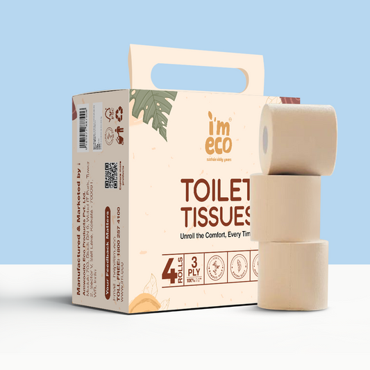 Bamboo Toilet Rolls - 3-Ply | 220 Pulls | Ultra-Soft, Eco-Friendly & Biodegradable