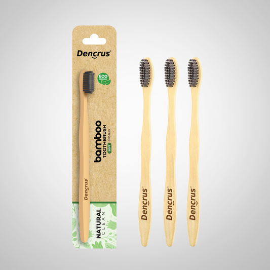 Bamboo Toothbrush NATURAL CLEAN for Adults | Biodegradable, Soft Bristles & Ergonomic Design